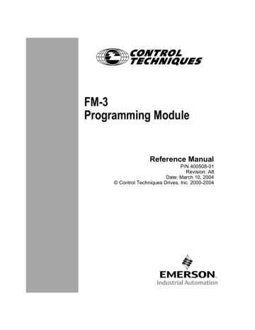 Emerson FM-3 Network Card Reference Manual | Manualzz