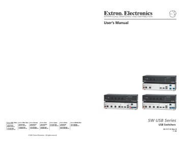 Extron electronic RSF123 Stereo Amplifier User`s manual | Manualzz