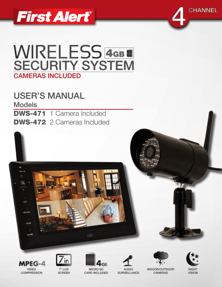 First Alert DWS-471 Home Security System User Manual First Alert DWS-471 Home Security System User Manual