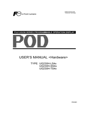 POD Operations. Fuji Bikes UG230H-LS4x, UG230 Series, UG230H-TS4x, FEH381, UG230H-SS4x | Manualzz