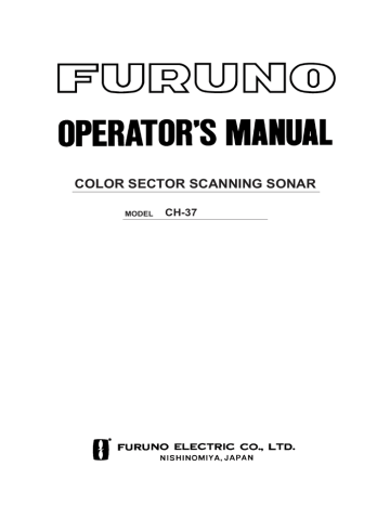 Furuno CH-37 Radar Detector User Manual | Manualzz