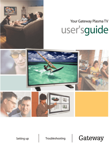 Gateway Flat Panel Television User manual Gateway Flat Panel Television User manual