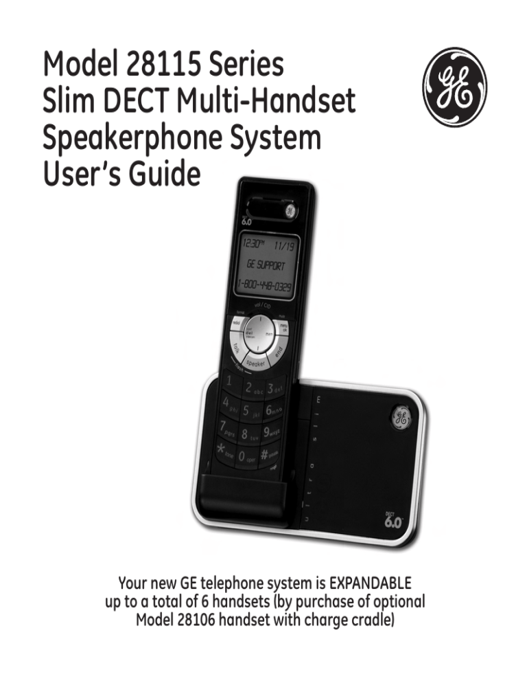GE 28115 Series Conference Phone User Manual GE 28115 Series Conference Phone User Manual
