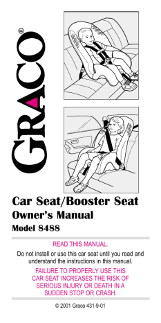 Graco 8488 Car Seat User Manual | Manualzz