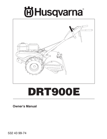 Husqvarna DRT900E Tiller User Manual Husqvarna DRT900E Tiller User Manual