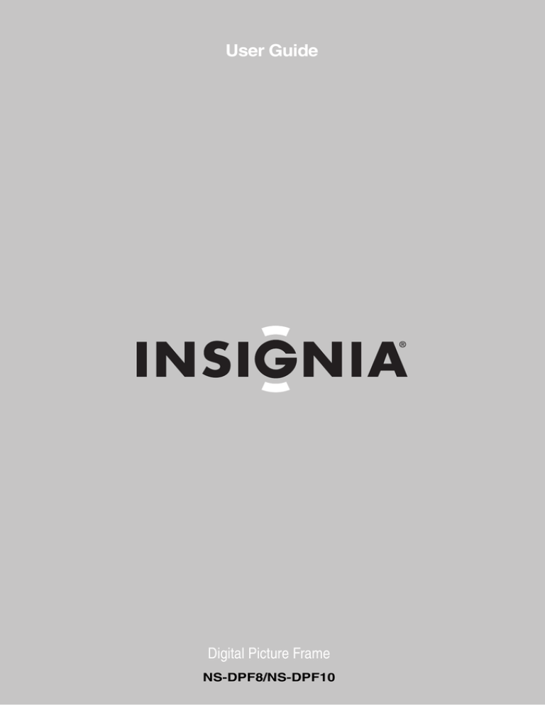 Insignia NS-DPF8 User manual Insignia NS-DPF8 User manual