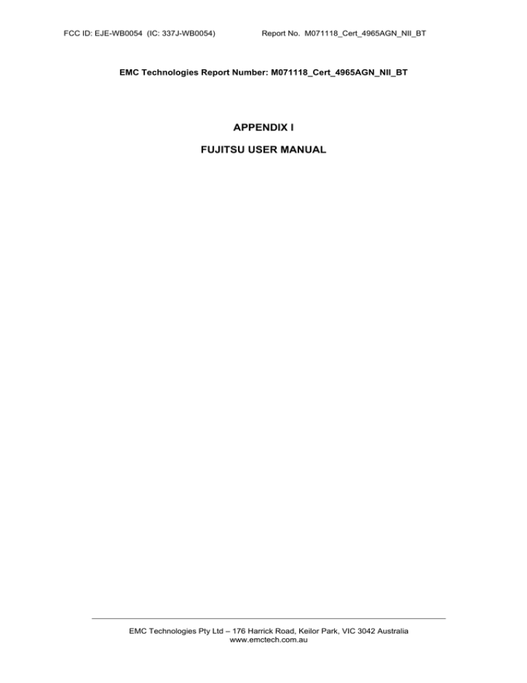 Intel P8010 Laptop User Manual Intel P8010 Laptop User Manual