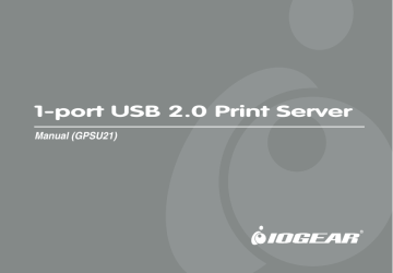 IOGear GPSU21 Printer User Manual | Manualzz IOGear GPSU21 Printer User Manual | Manualzz