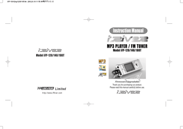 IRiver iFP-120 MP3 Player Instruction manual | Manualzz