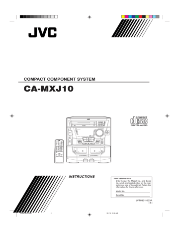 JVC CA-MXJ10 CD Player User Manual | Manualzz JVC CA-MXJ10 CD Player User Manual | Manualzz