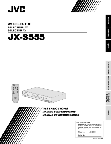 JVC JX-B555 Stereo Receiver Instructions Manual | Manualzz JVC JX-B555 Stereo Receiver Instructions Manual | Manualzz