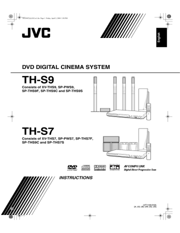 JVC XV-THS9 Home Theater System User Manual | Manualzz
