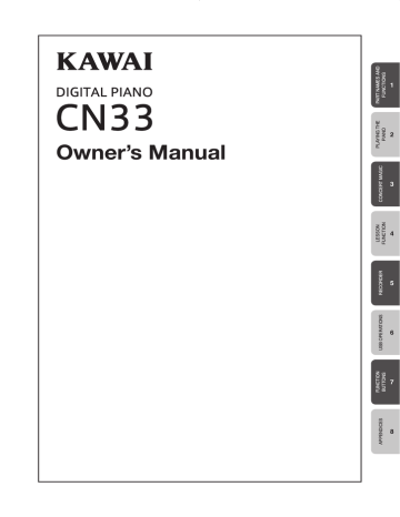 Kawai CN33 Electronic Keyboard Owner`s manual | Manualzz