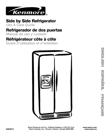 Kenmore 10653082300 Refrigerator Installation instructions | Manualzz