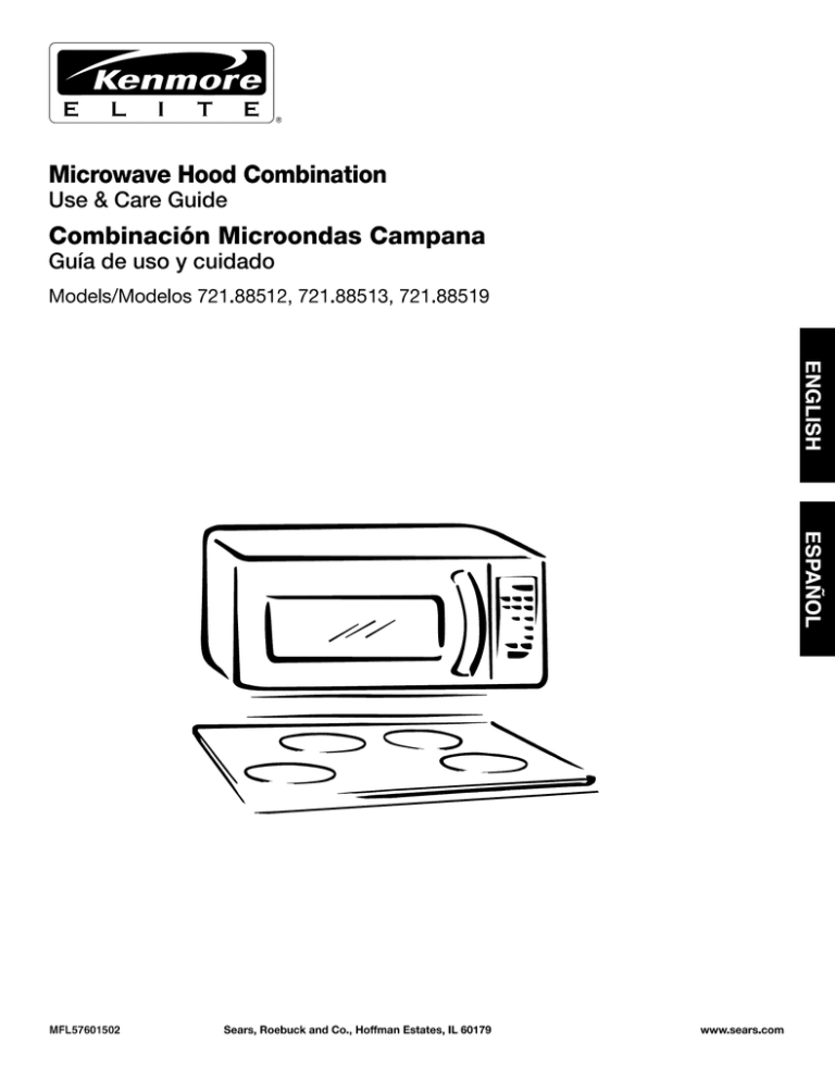 Kenmore 85139, 721.88519900, 721.88513900, 721.88512900, 72188512900 Owner's manual Kenmore 85139, 721.88519900, 721.88513900, 721.88512900, 72188512900 Owner's manual