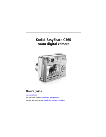 Kodak C360 Digital Camera User's Guide | Manualzz Kodak C360 Digital Camera User's Guide | Manualzz