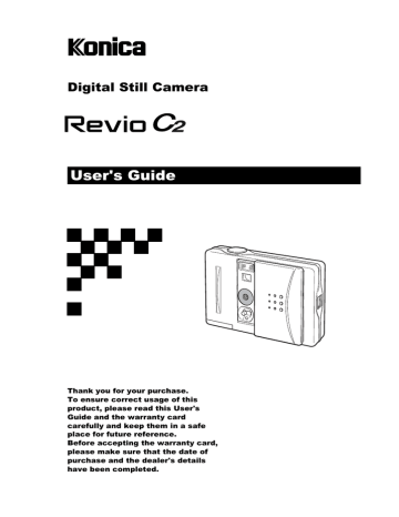KONICA Revio C2 User's Guide KONICA Revio C2 User's Guide