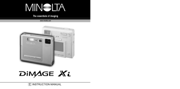 Minolta DiMAGE Xi User manual Minolta DiMAGE Xi User manual