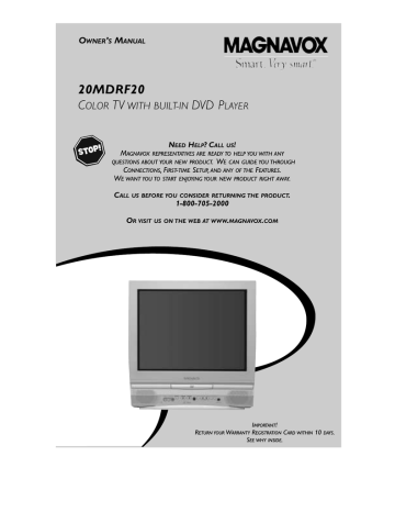 Magnavox 15MF400T/37 Series Flat Panel Television Owner's Manual | Manualzz Magnavox 15MF400T/37 Series Flat Panel Television Owner's Manual | Manualzz