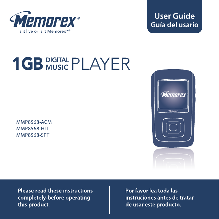 Memorex MMP8568-HIT DVD Player User Manual Memorex MMP8568-HIT DVD Player User Manual