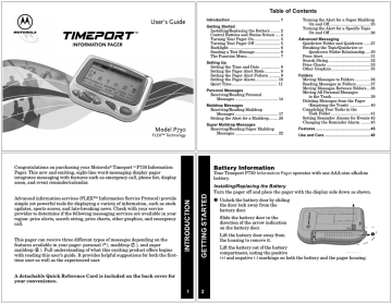 Motorola P730 Pager User Manual | Manualzz