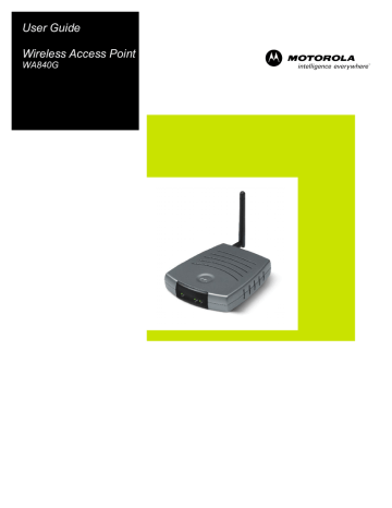 Motorola WA840G Network Router User guide | Manualzz