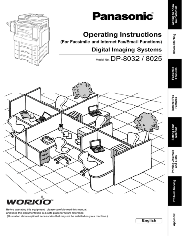 Panasonic DP-8025 Fax Machine User Manual Panasonic DP-8025 Fax Machine User Manual