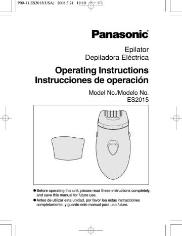Panasonic ES2015 Electric Shaver User Manual Panasonic ES2015 Electric Shaver User Manual