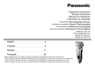 Panasonic ES-LT41 Electric Shaver User Manual Panasonic ES-LT41 Electric Shaver User Manual