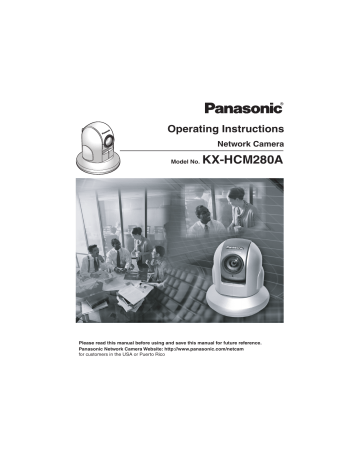 Panasonic KX-HCM280A Security Camera User Manual Panasonic KX-HCM280A Security Camera User Manual