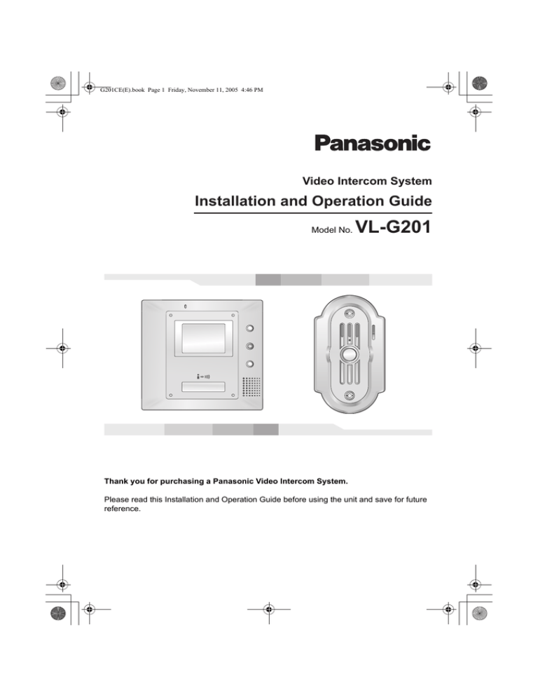 Panasonic VLG201CE User manual Panasonic VLG201CE User manual