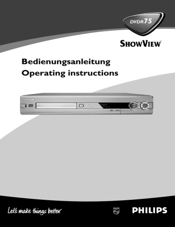 Philips 75/021 DVD Recorder User Manual Philips 75/021 DVD Recorder User Manual