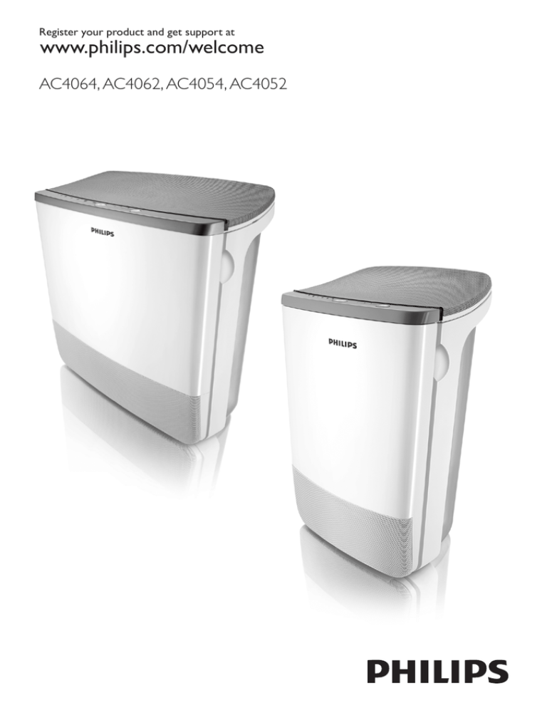 Philips AC4054/00, AC4052/00, AC4064/00 User manual Philips AC4054/00, AC4052/00, AC4064/00 User manual