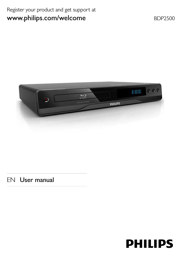 Philips BDP2500/05 User manual Philips BDP2500/05 User manual