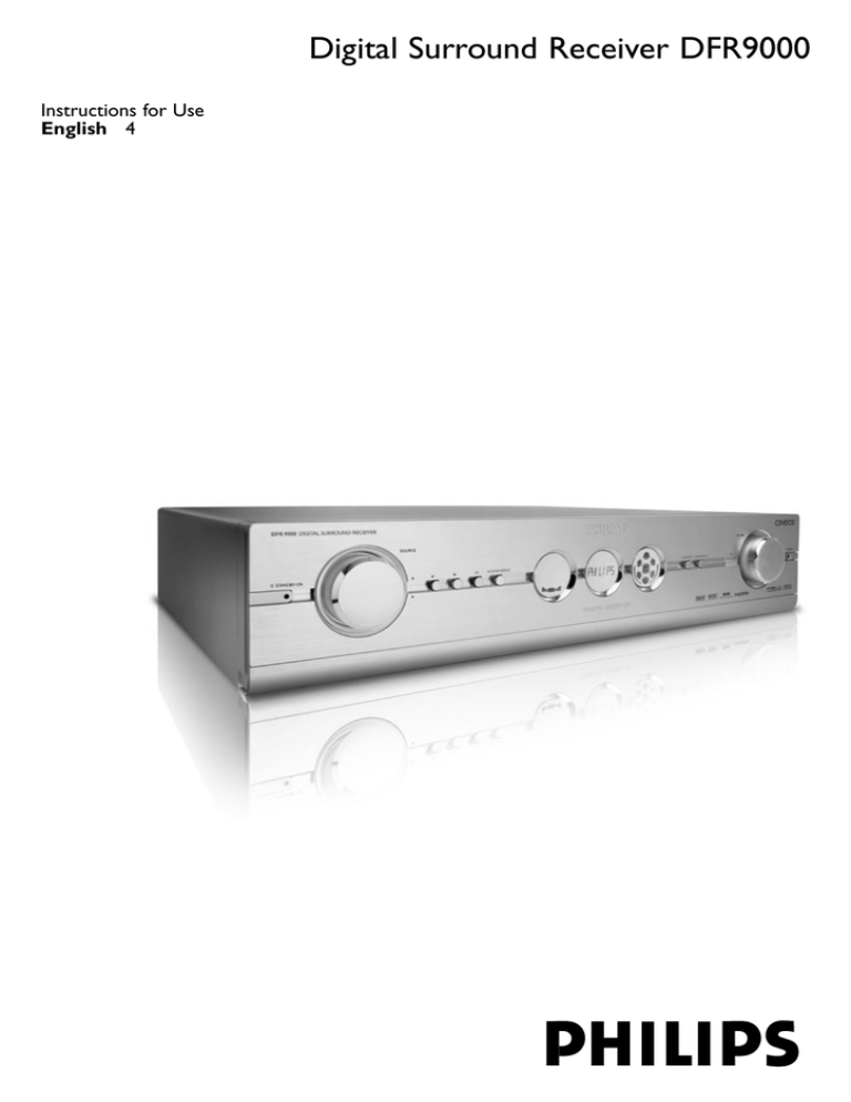 Philips DFR9000/01 User manual Philips DFR9000/01 User manual