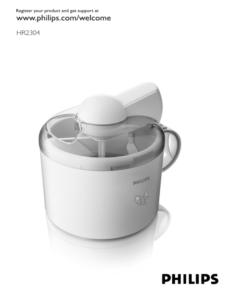 Philips HR2304/70, HR2304/10 User manual Philips HR2304/70, HR2304/10 User manual