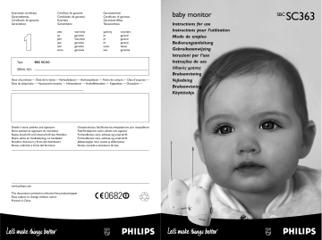 Philips SBCSC363 Baby Monitor User Manual | Manualzz