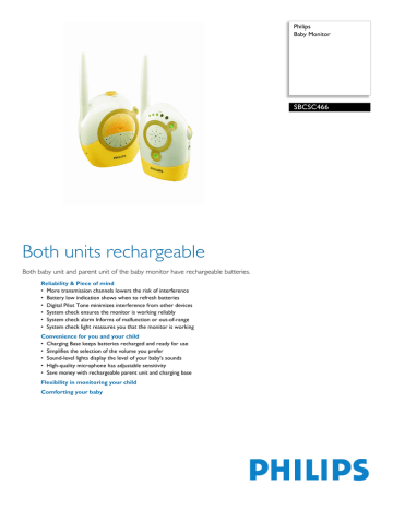 Philips SBCSC466 Baby Monitor User Manual Philips SBCSC466 Baby Monitor User Manual