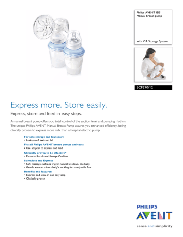 Philips SCF290/12 Breast Pump User Manual Philips SCF290/12 Breast Pump User Manual