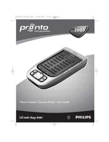 Philips TSU 3000 Universal Remote User Manual Philips TSU 3000 Universal Remote User Manual