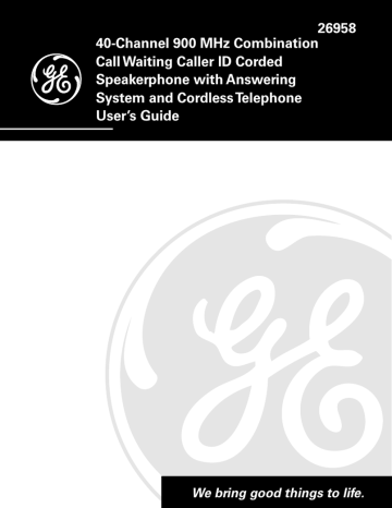 RCA 26958 Telephone User Manual RCA 26958 Telephone User Manual