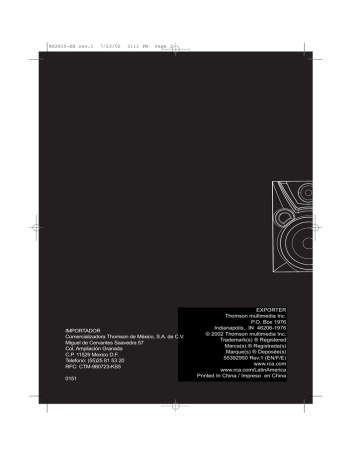 RCA RS2610 Stereo System User Manual | Manualzz RCA RS2610 Stereo System User Manual | Manualzz