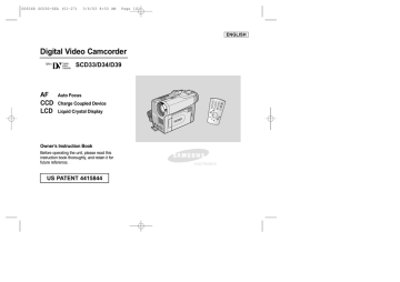 Samsung SC-D33, SC-D39, SC-D34 Operating instructions Samsung SC-D33, SC-D39, SC-D34 Operating instructions