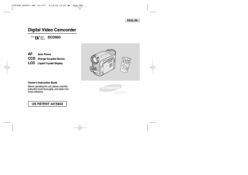 Samsung SC-D903 Operating instructions Samsung SC-D903 Operating instructions
