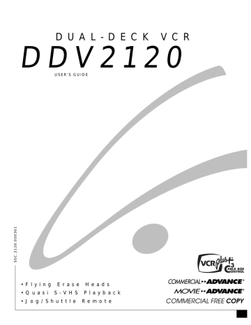 Sensory Science DDV2120 DVD VCR Combo User`s guide | Manualzz Sensory Science DDV2120 DVD VCR Combo User`s guide | Manualzz