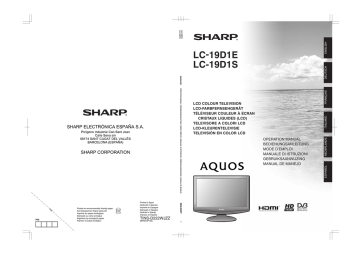 Sharp LC-19D1E CRT Television Operation Manual | Manualzz