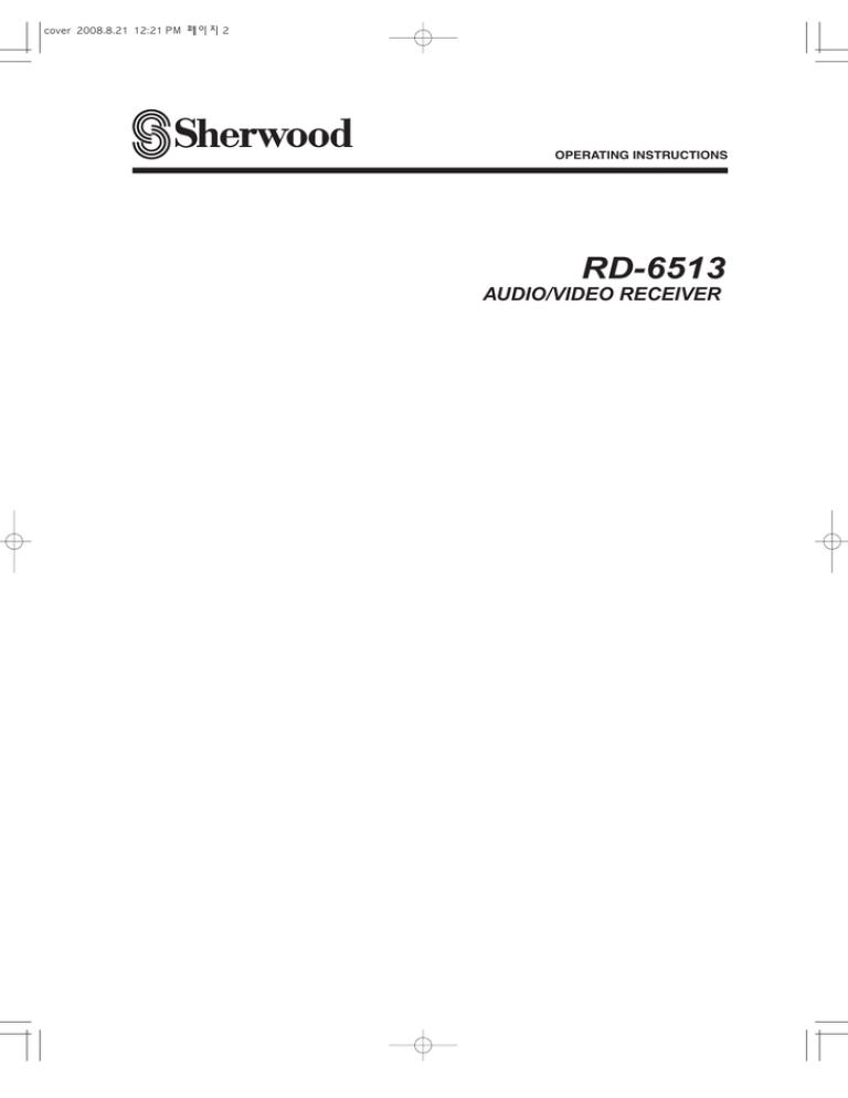 Sherwood RD-6513 Stereo System User Manual Sherwood RD-6513 Stereo System User Manual