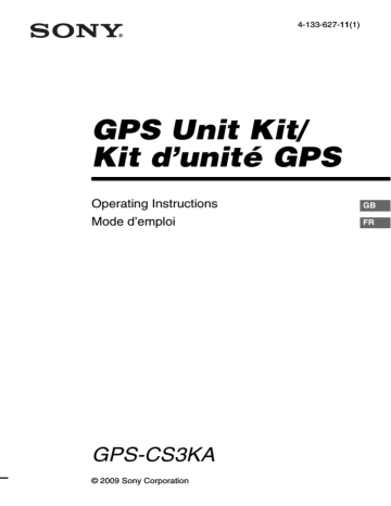 GPS. Sony GPS-CS3KA, GPS-CS3KA - GPS Digital Imaging | Manualzz