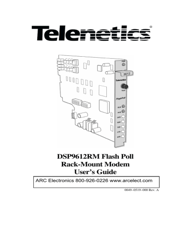 Telenetics DSP9612RM Network Card User`s guide | Manualzz Telenetics DSP9612RM Network Card User`s guide | Manualzz