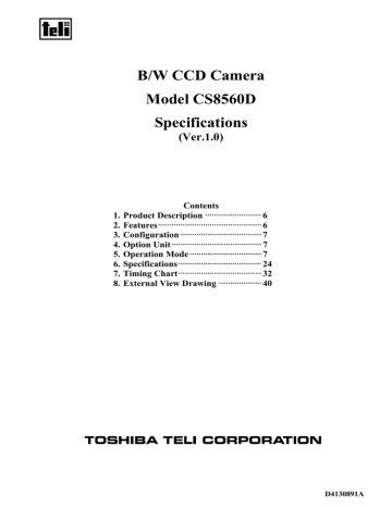 Toshiba CS8560D Security Camera Operation Manual | Manualzz